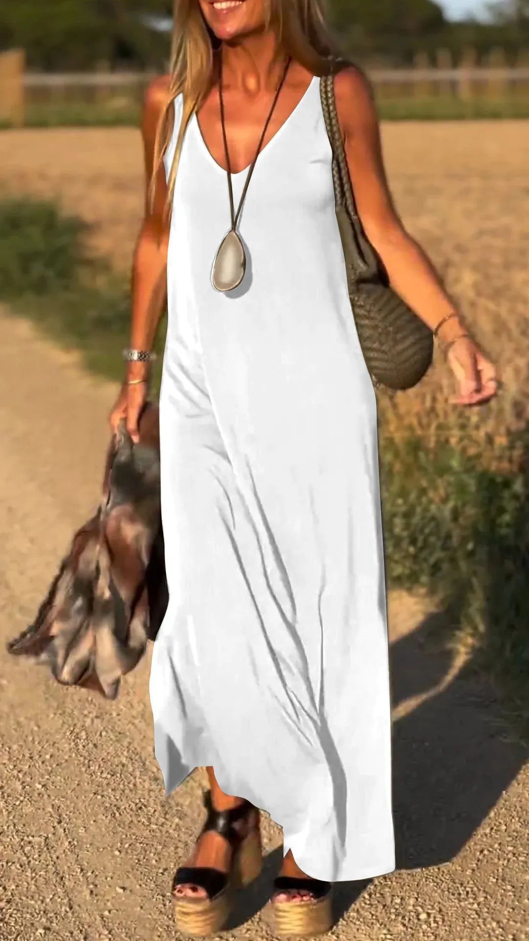 Sleeveless V-Neck Dress