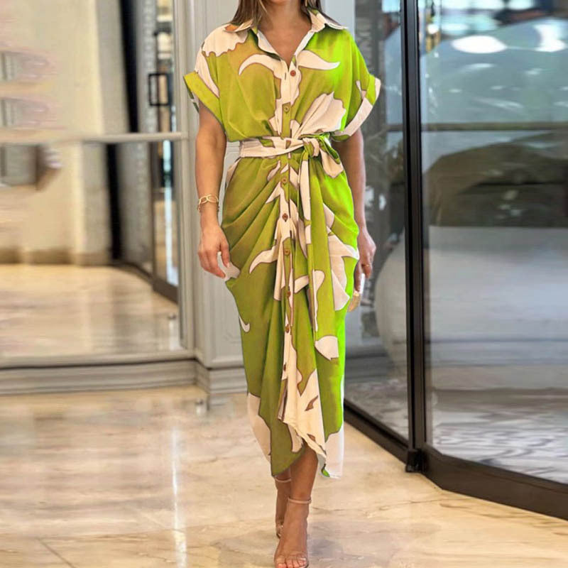 Women’s Printed A-Line Blouse Dress