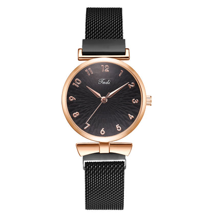 Elegant Mesh Strap Ladies Quartz Watch