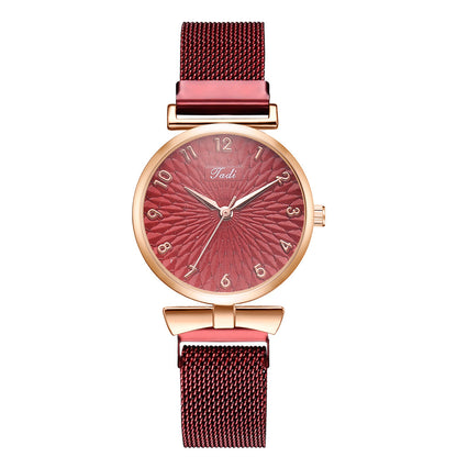 Elegant Mesh Strap Ladies Quartz Watch