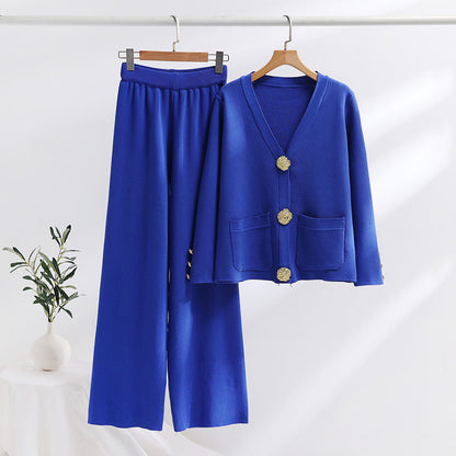 Women’s Cardigan & Wide-Leg Pants