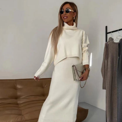 Effortless Elegance Knitwear Skirt Set