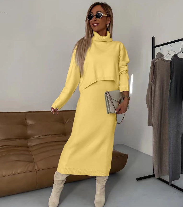 Effortless Elegance Knitwear Skirt Set