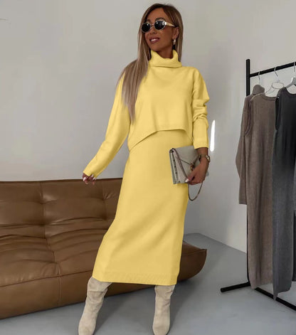 Effortless Elegance Knitwear Skirt Set