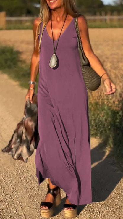 Sleeveless V-Neck Dress