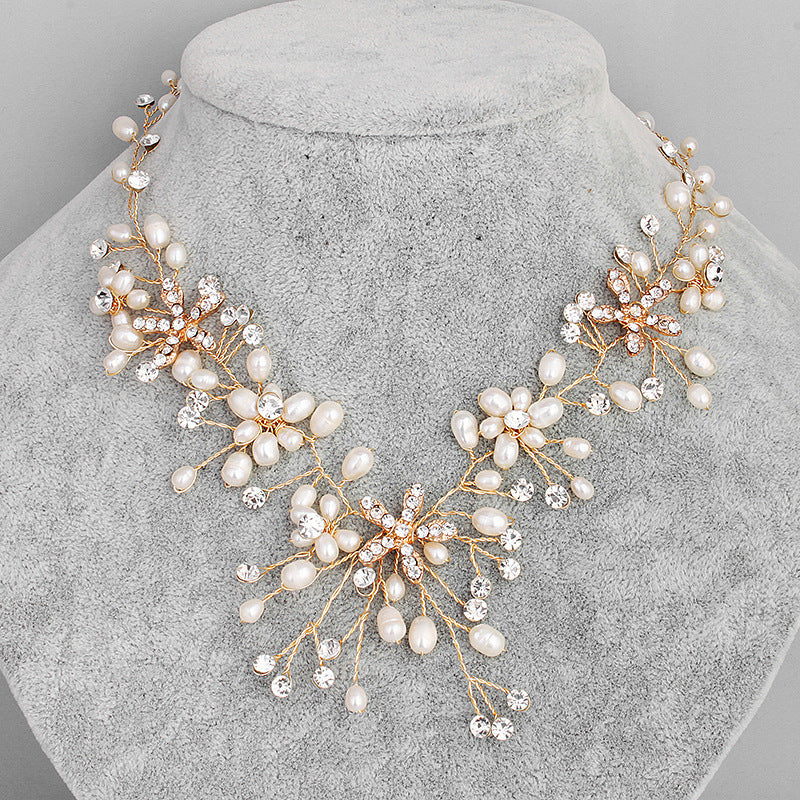 Elegant Pearl Necklace & Earring Set