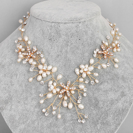 Elegant Pearl Necklace & Earring Set