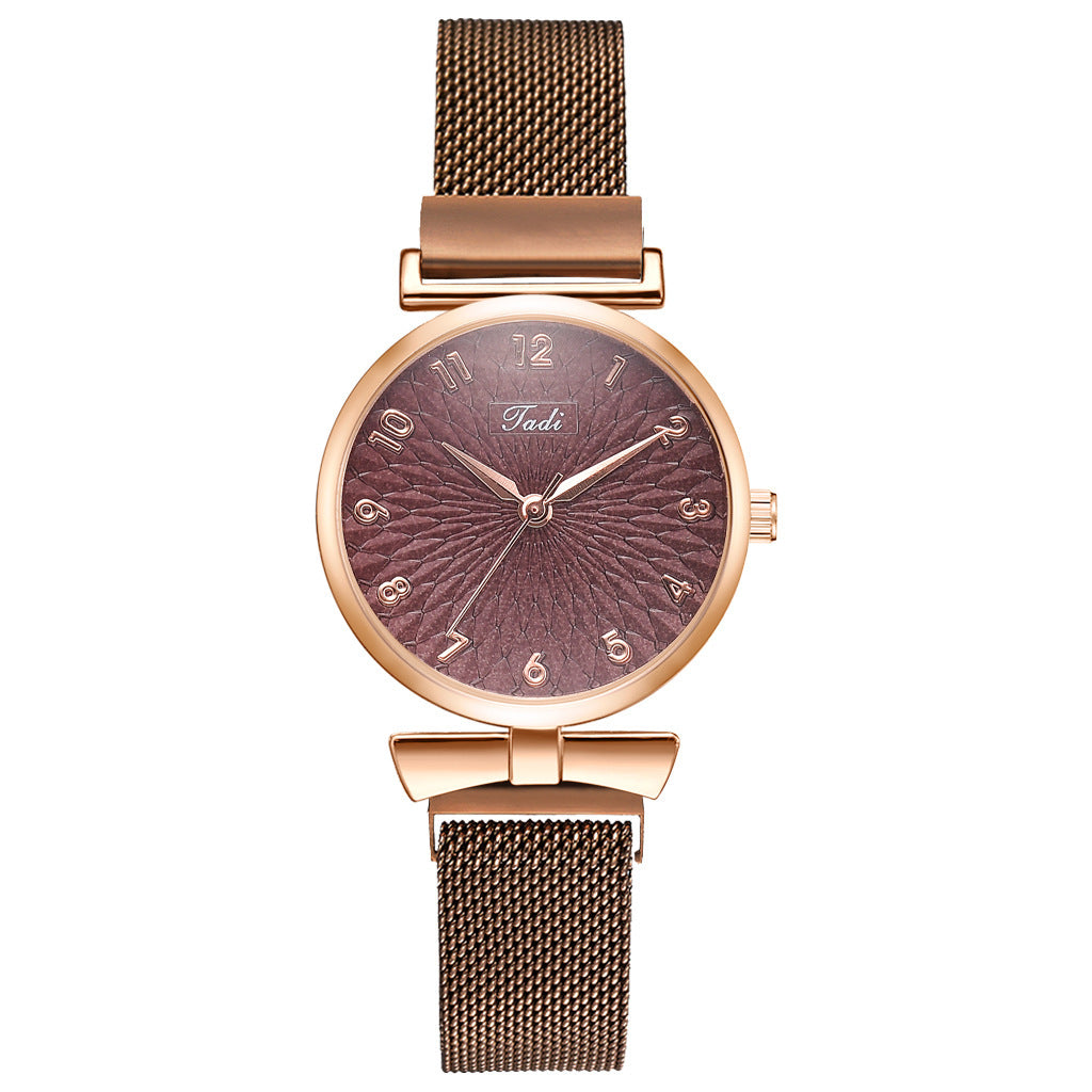 Elegant Mesh Strap Ladies Quartz Watch