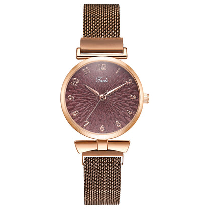 Elegant Mesh Strap Ladies Quartz Watch