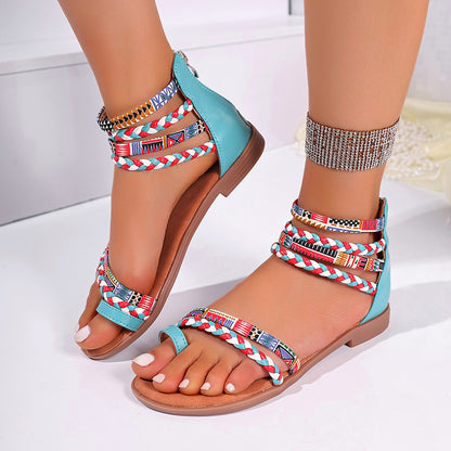 Ethnic Style Summer Flat Sandals