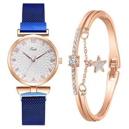 Elegant Mesh Strap Ladies Quartz Watch