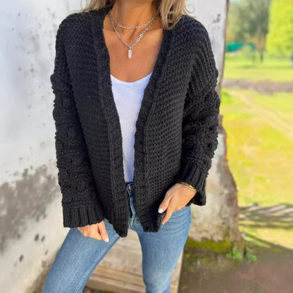 The Essential Cozy-Knit V-Neck Cardigan