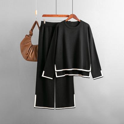 Women’s Contrast Knit Lounge Set