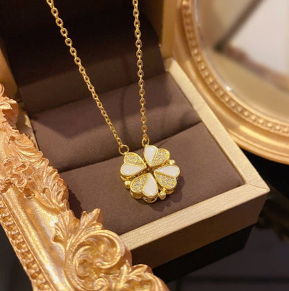 Luxury Four-Leaf Clover Pendant Necklace