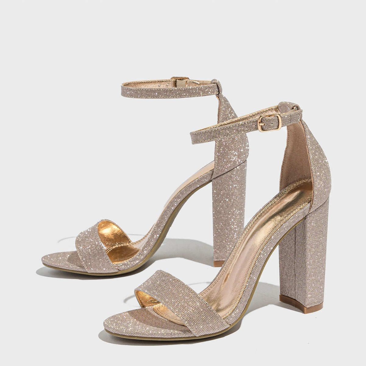 Chunky Glitter High Heels