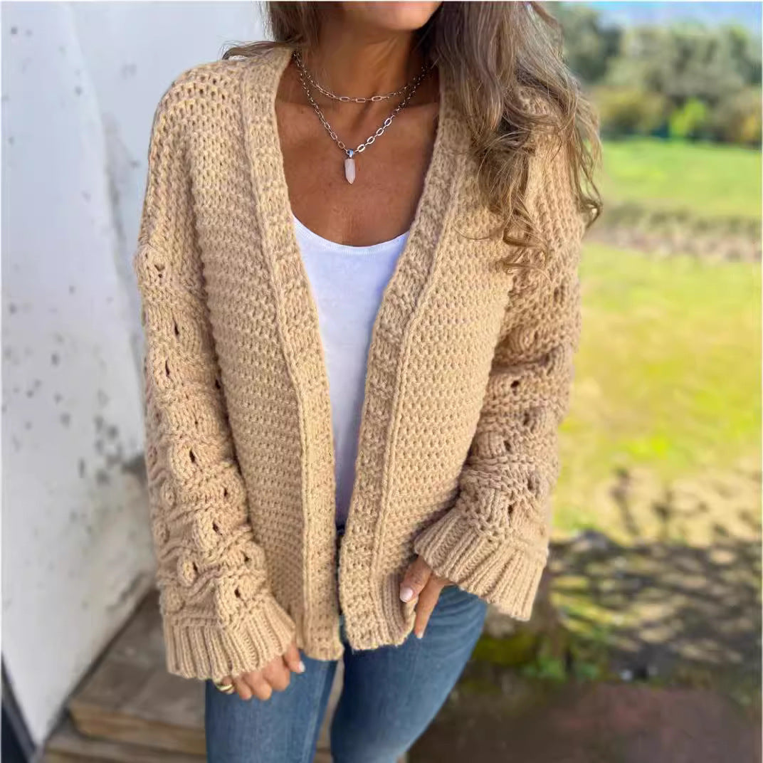 The Essential Cozy-Knit V-Neck Cardigan