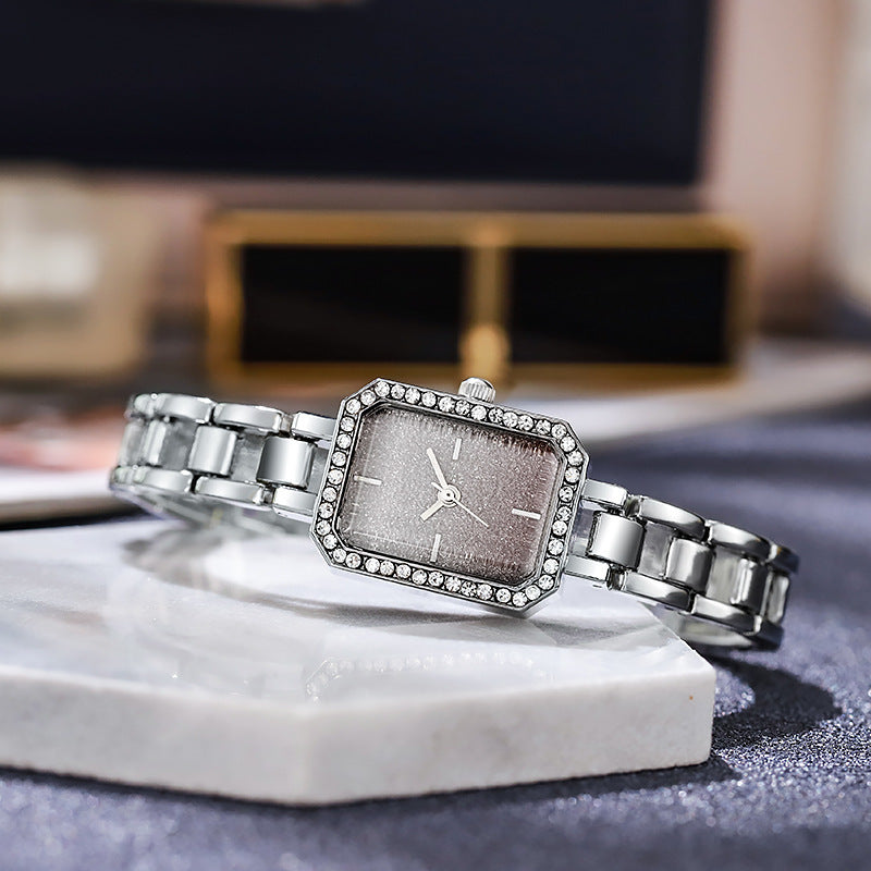 Women’s Rhinestone Compact Watch