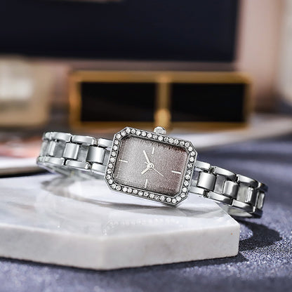 Women’s Rhinestone Compact Watch