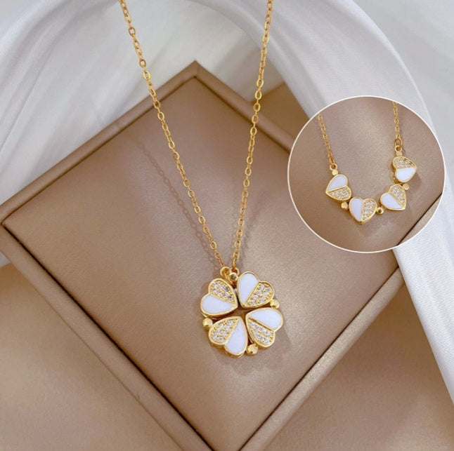 Luxury Four-Leaf Clover Pendant Necklace