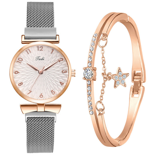 Elegant Mesh Strap Ladies Quartz Watch