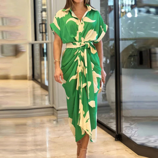 Women’s Printed A-Line Blouse Dress