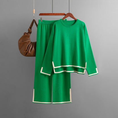 Women’s Contrast Knit Lounge Set