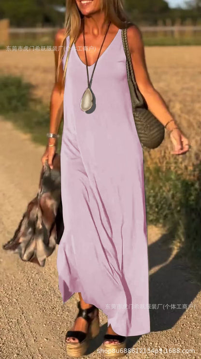 Sleeveless V-Neck Dress