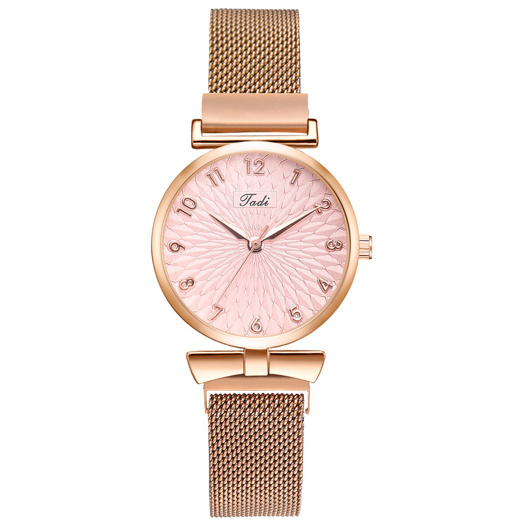 Elegant Mesh Strap Ladies Quartz Watch