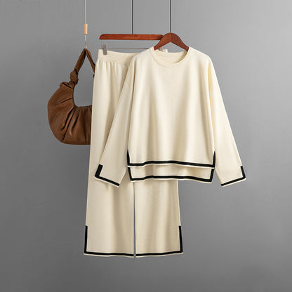 Women’s Contrast Knit Lounge Set