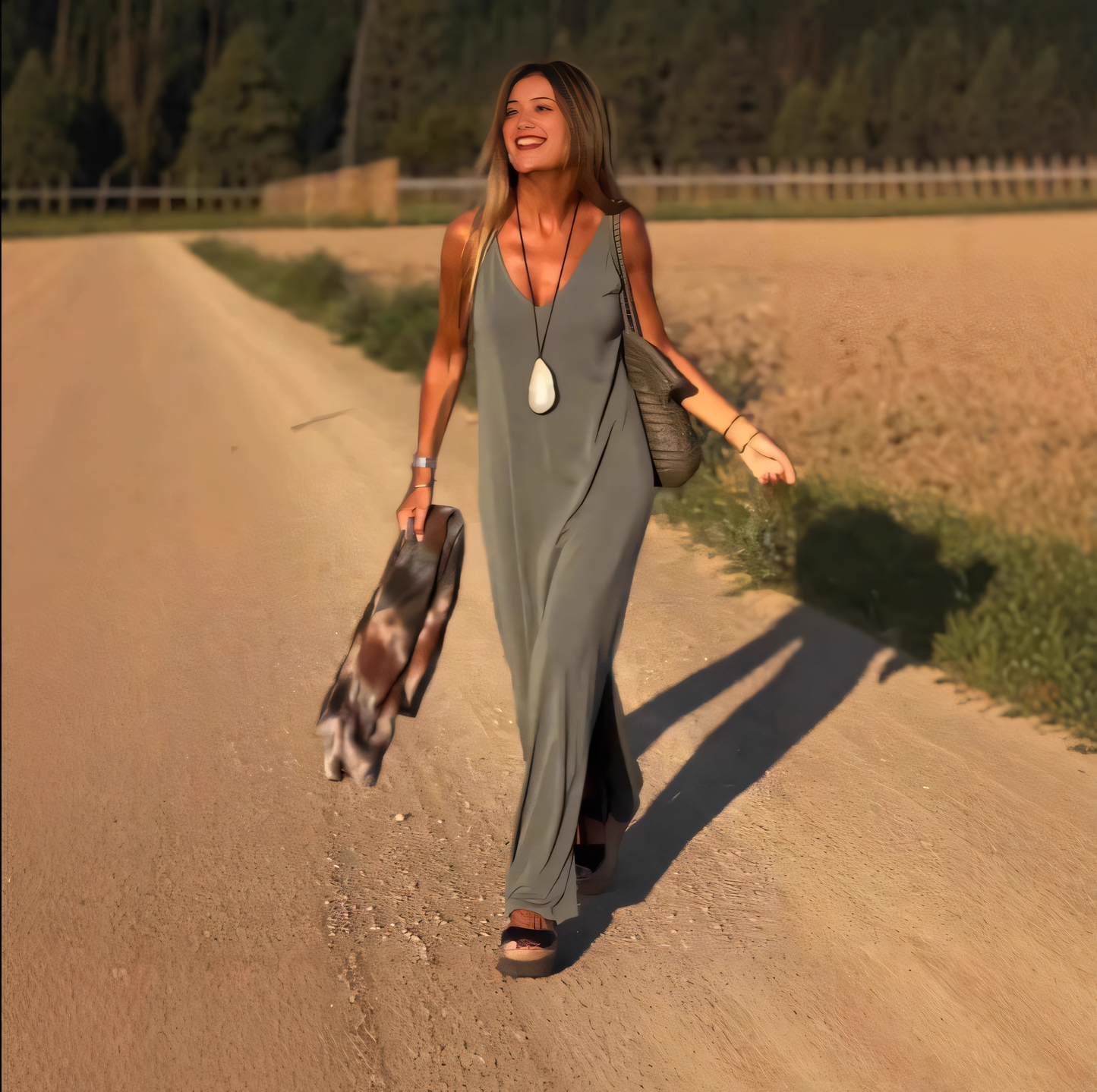 Sleeveless V-Neck Dress