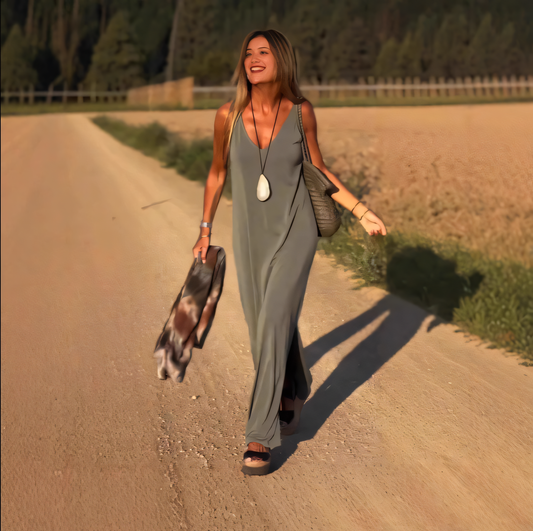 Sleeveless V-Neck Dress