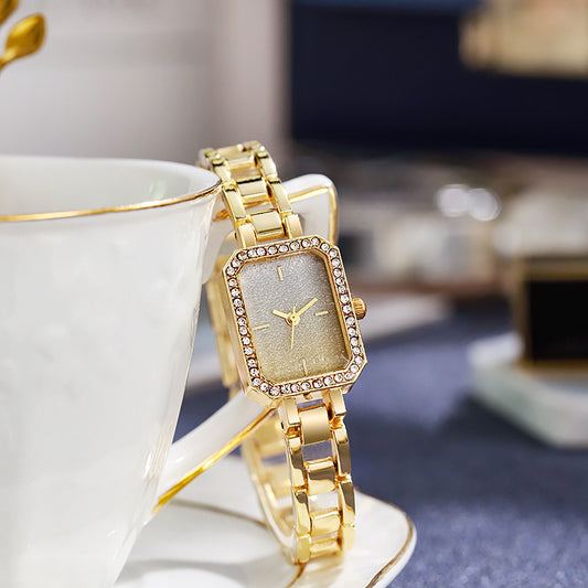 Women’s Rhinestone Compact Watch