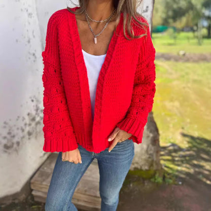 The Essential Cozy-Knit V-Neck Cardigan