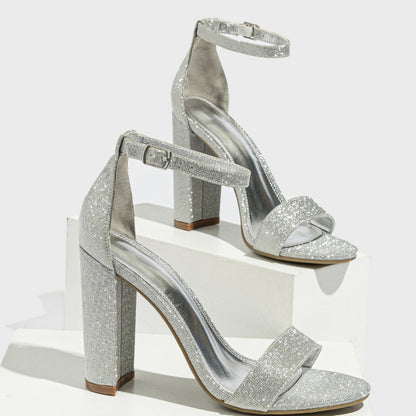 Chunky Glitter High Heels