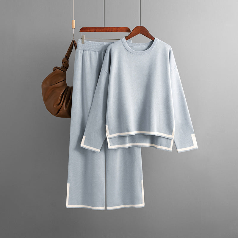 Women’s Contrast Knit Lounge Set