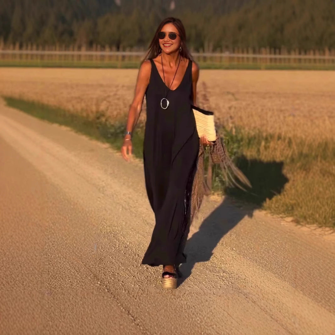 Sleeveless V-Neck Dress