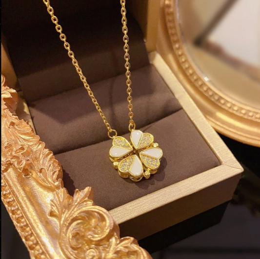 Luxury Four-Leaf Clover Pendant Necklace