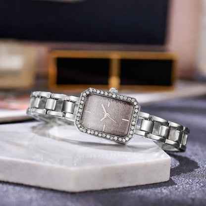 Women’s Rhinestone Compact Watch